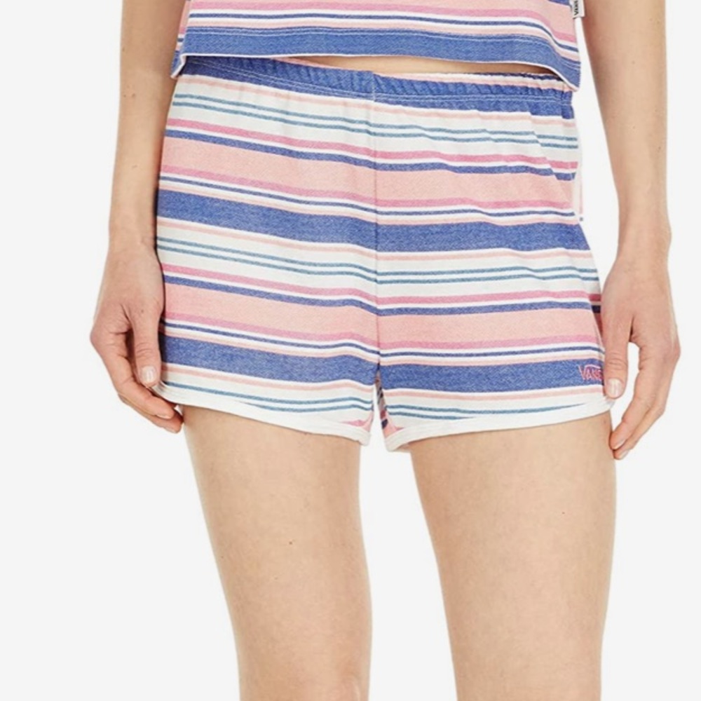 NWT! Vans Wazzy Stripe Sassed Shorts Pink Blue Multi Size Large